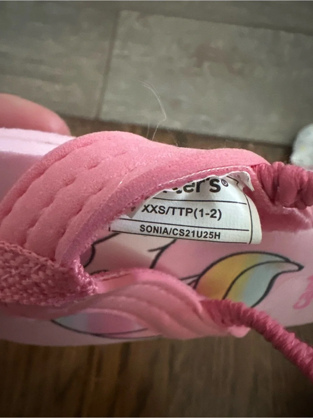 Carter's Pink Unicorn Baby Flip Flop Sandals